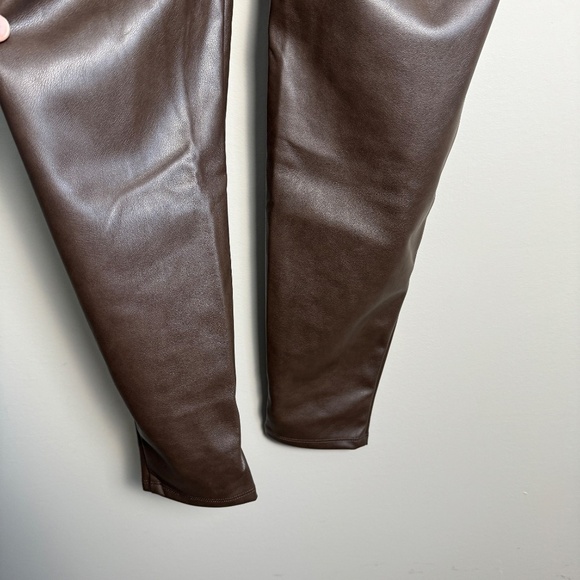 NEW Ricki's LENI Legging Women's Brown Faux Leather Pants‎ Size Large High Waist - Picture 4 of 12